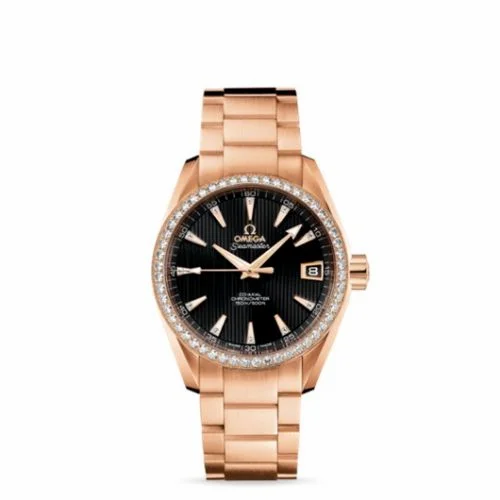 Omega Seamaster Aqua Terra 150M Co-Axial 38.5 Red Gold / Diamond / Black / Bracelet 231.55.39.21.51.001 (23155392151001)